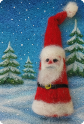 Trockenfilzen Weihnachtsmann